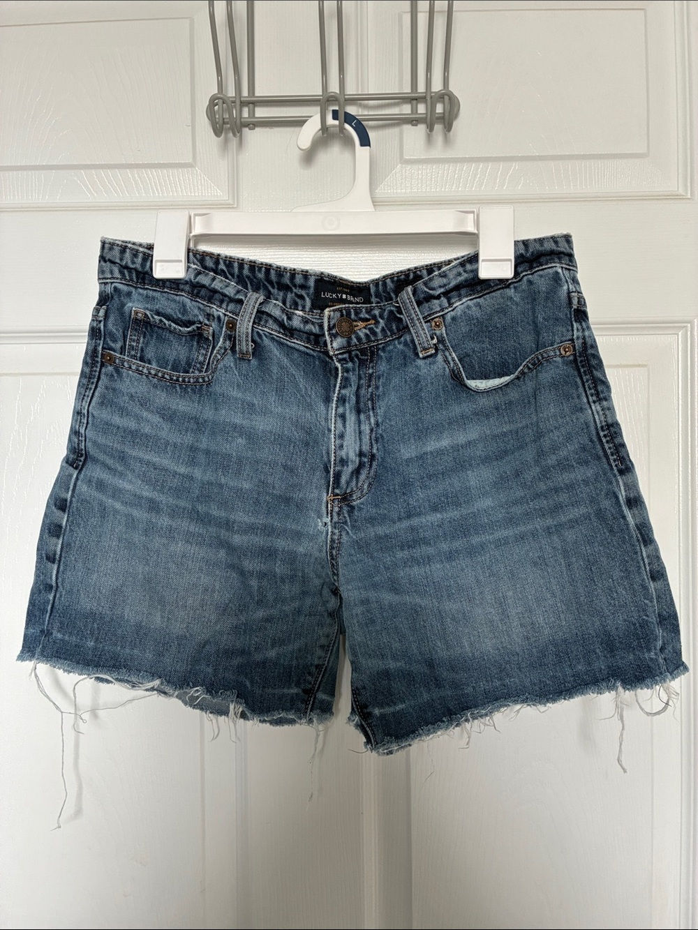 Lucky Brand Distressed Light Blue Denim Cutoff Shorts